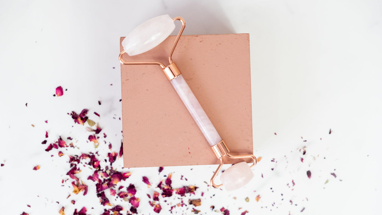 Rose Quartz Facial Roller - home • office • health