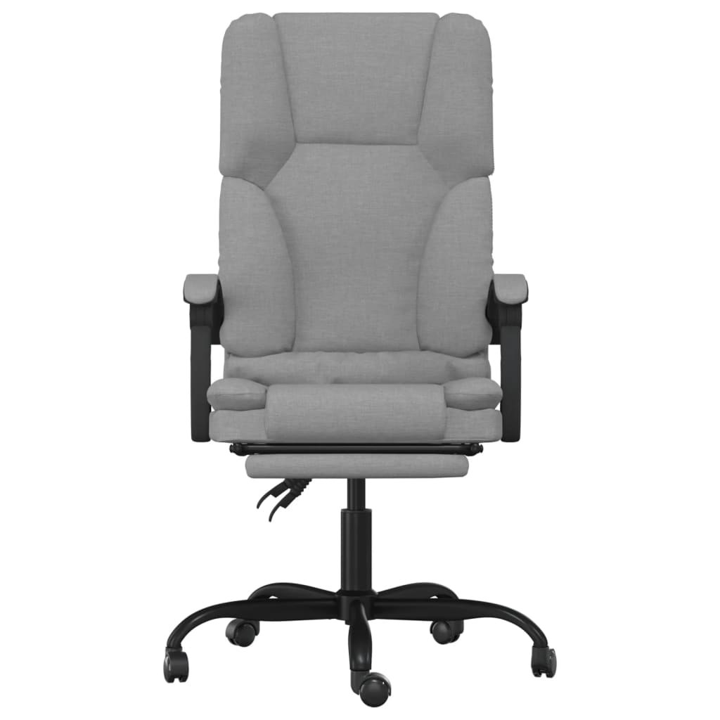 vidaXL Massage Reclining Office Chair Light Gray Fabric - home • office • health
