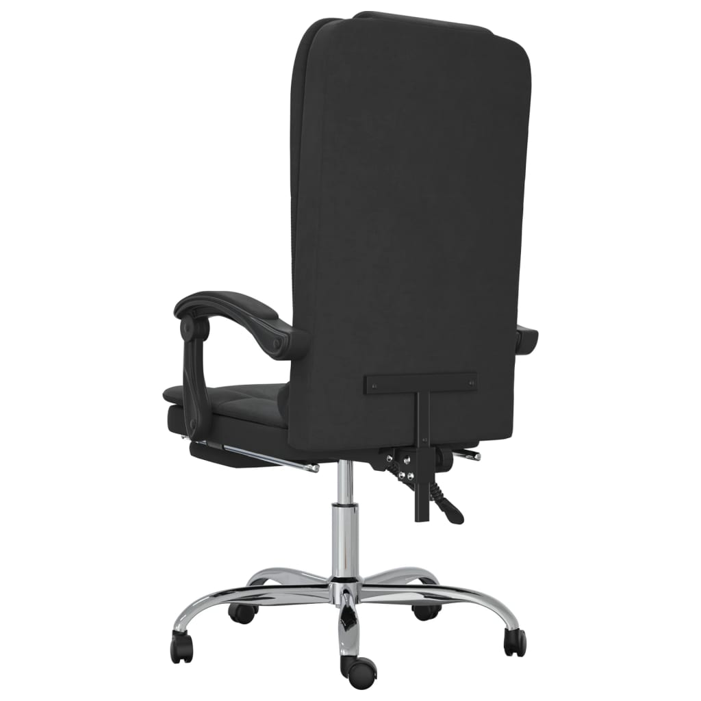 vidaXL Massage Reclining Office Chair Black Velvet - home • office • health