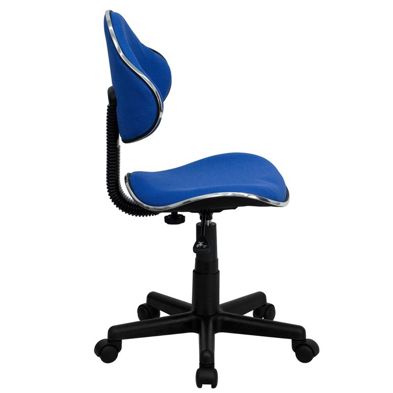Blue Fabric Swivel Ergonomic Task Office Chair - home • office • health
