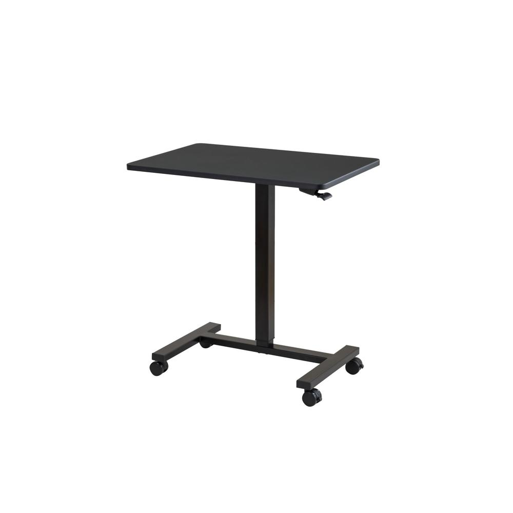 Studio Space 27" Black Sit-Stand Adjustable Laptop Office Table Writing and Study Pneumatic Portable Standing Desk Cart - home • office • health