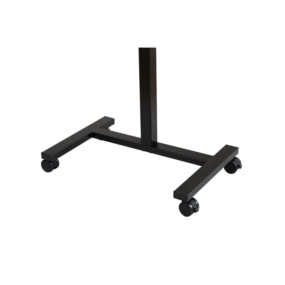 Studio Space 27" Black Sit-Stand Adjustable Laptop Office Table Writing and Study Pneumatic Portable Standing Desk Cart - home • office • health