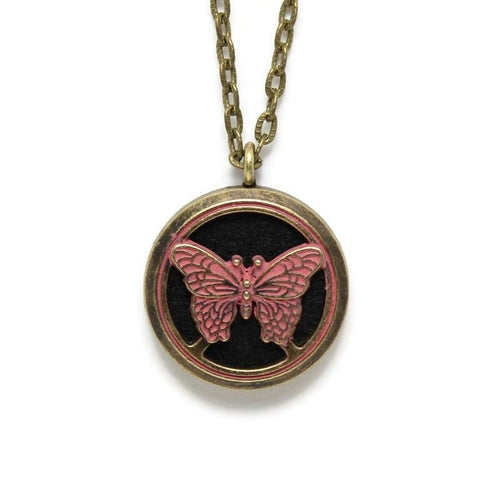 Butterfly Oil Diffuser Necklace - home • office • health