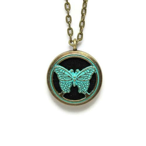 Butterfly Oil Diffuser Necklace - home • office • health