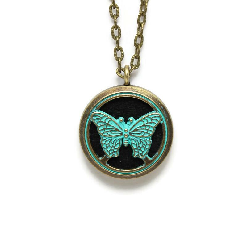 Butterfly Oil Diffuser Necklace - home • office • health