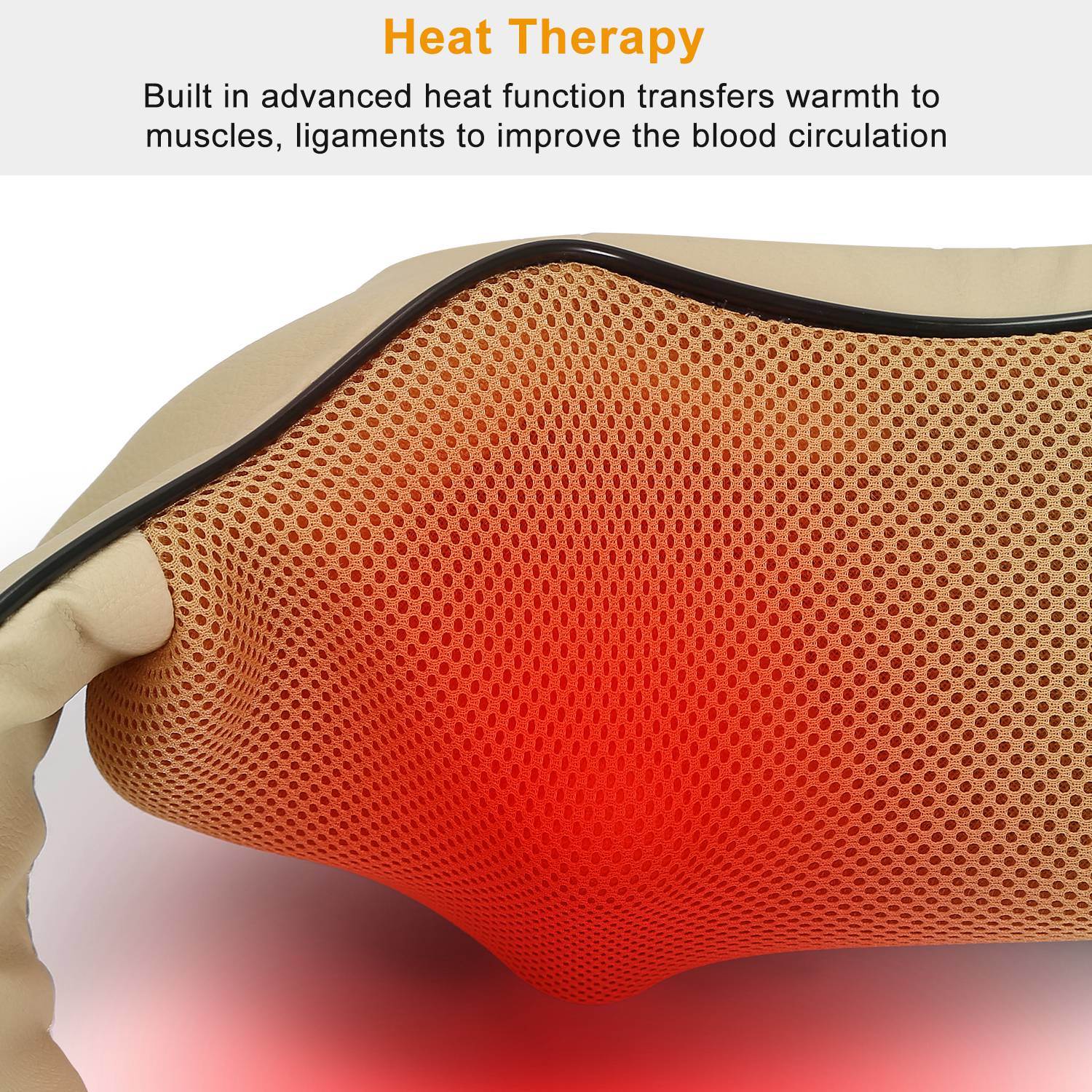 Neck Shoulder Massager Electric Back Massage Cape with Heat Deep - home • office • health
