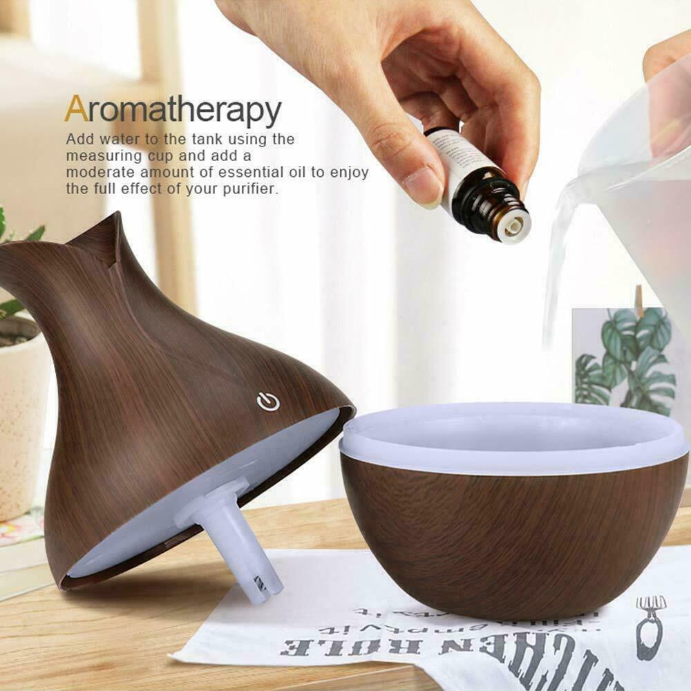 Ultrasonic Humidifier Oil Diffuser Air Purifier Aromatherapy with LED - home • office • health