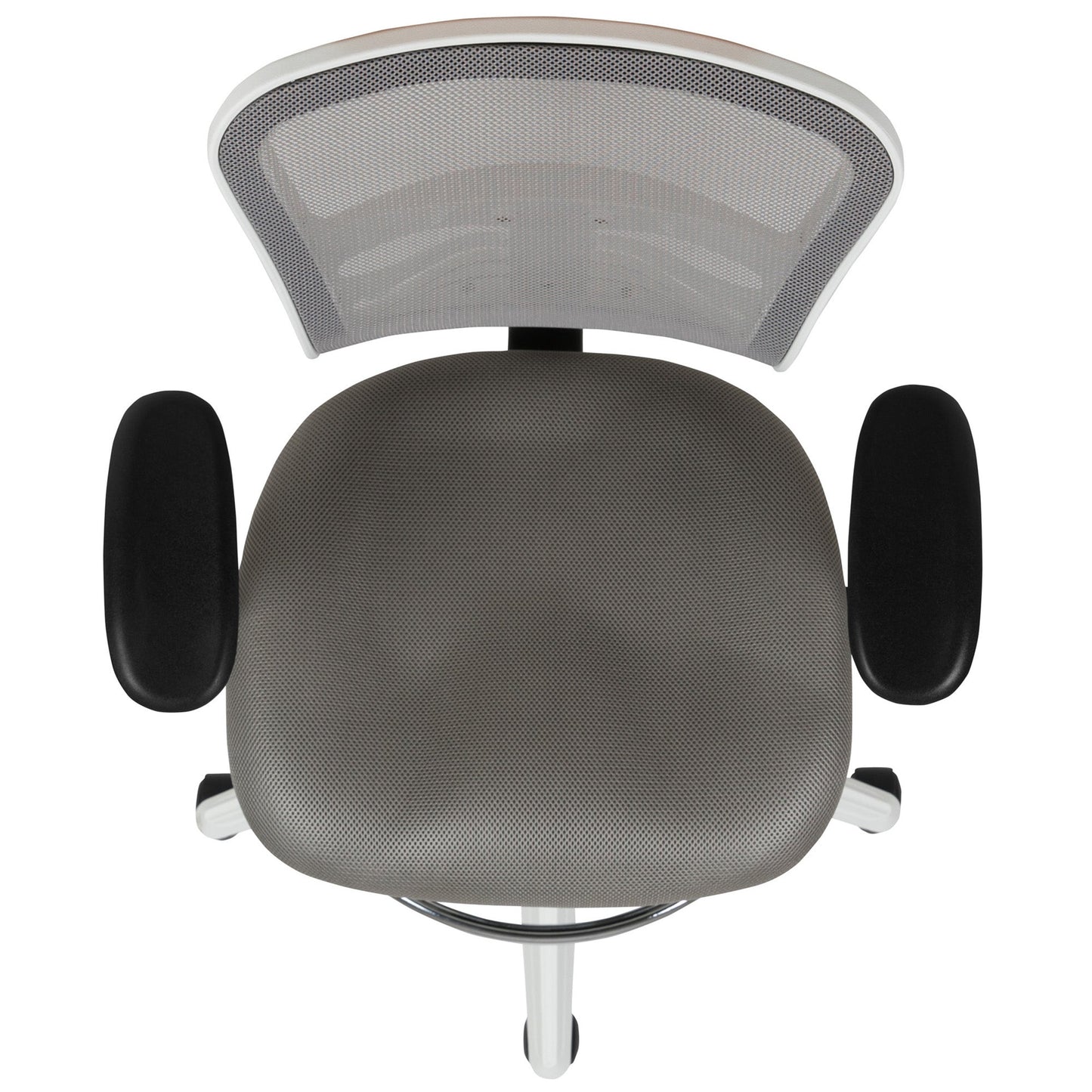 Mid-Back Light Gray Mesh Ergonomic Drafting Chair - home • office • health