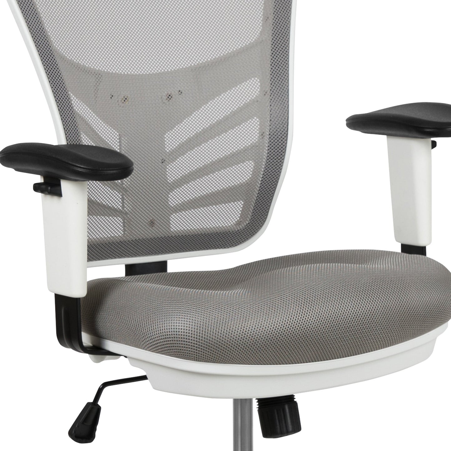 Mid-Back Light Gray Mesh Ergonomic Drafting Chair - home • office • health
