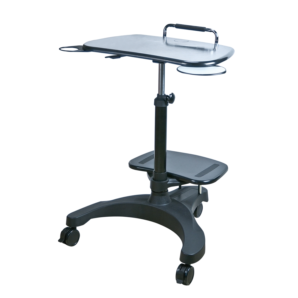 Sit/Stand Mobile Laptop Workstation w/Shelf - home • office • health