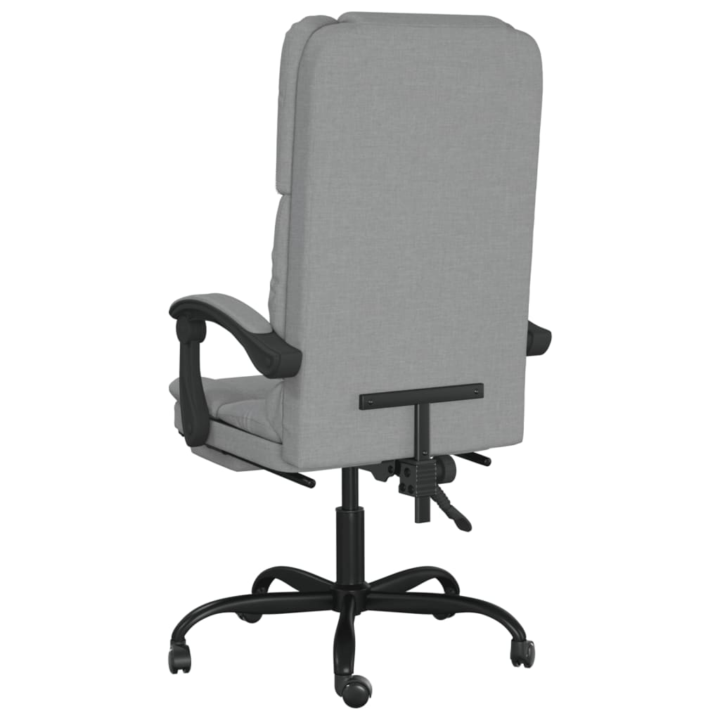 vidaXL Massage Reclining Office Chair Light Gray Fabric - home • office • health