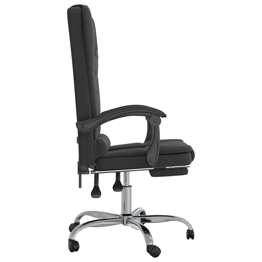 vidaXL Massage Reclining Office Chair Black Velvet - home • office • health