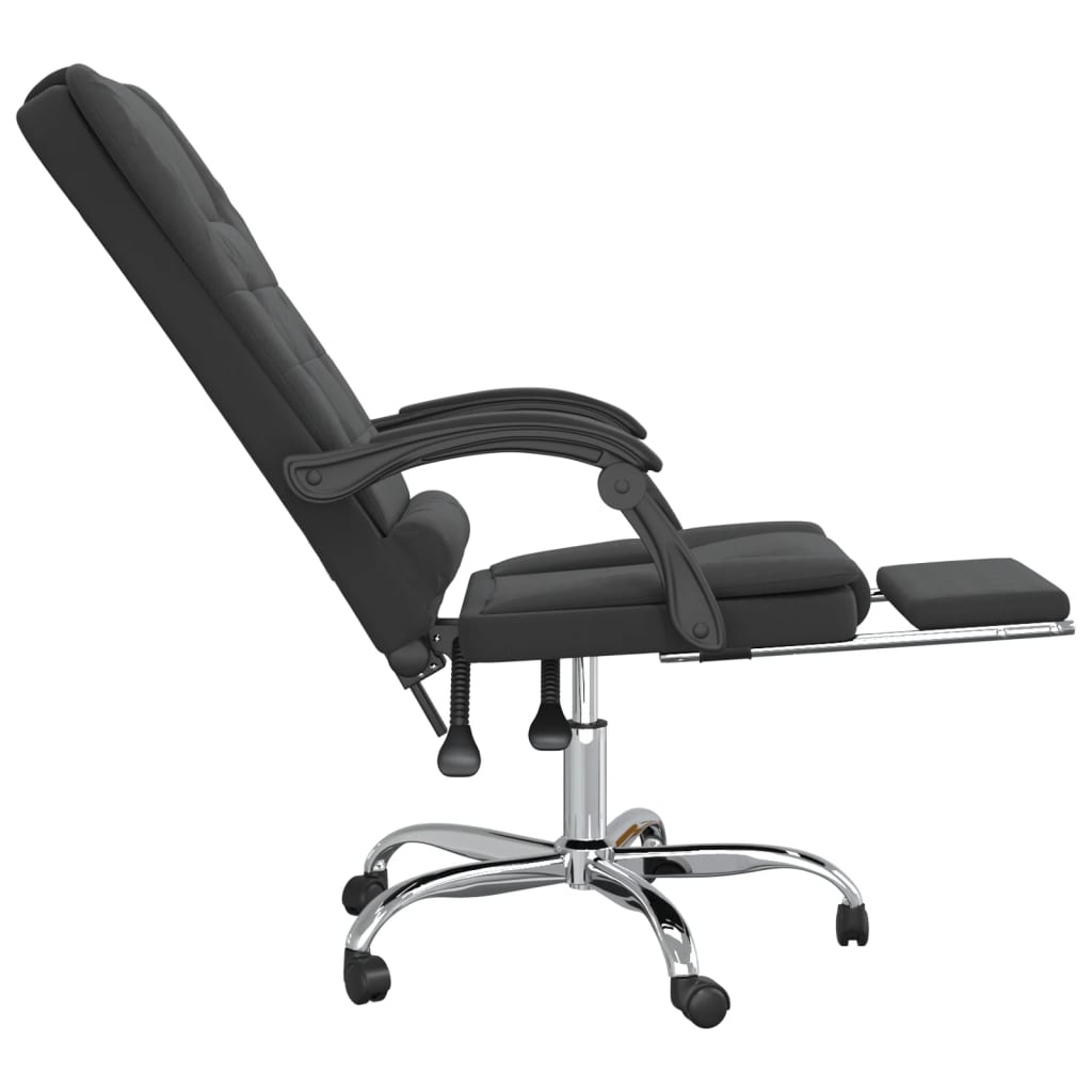 vidaXL Massage Reclining Office Chair Black Velvet - home • office • health