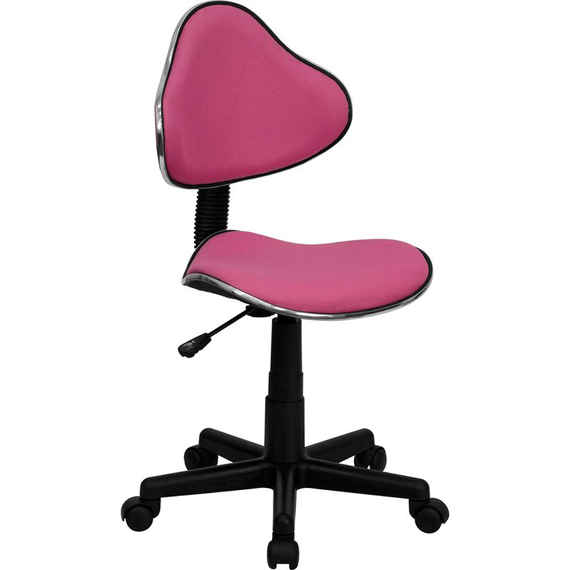 Pink Fabric Swivel Ergonomic Task Office Chair - home • office • health