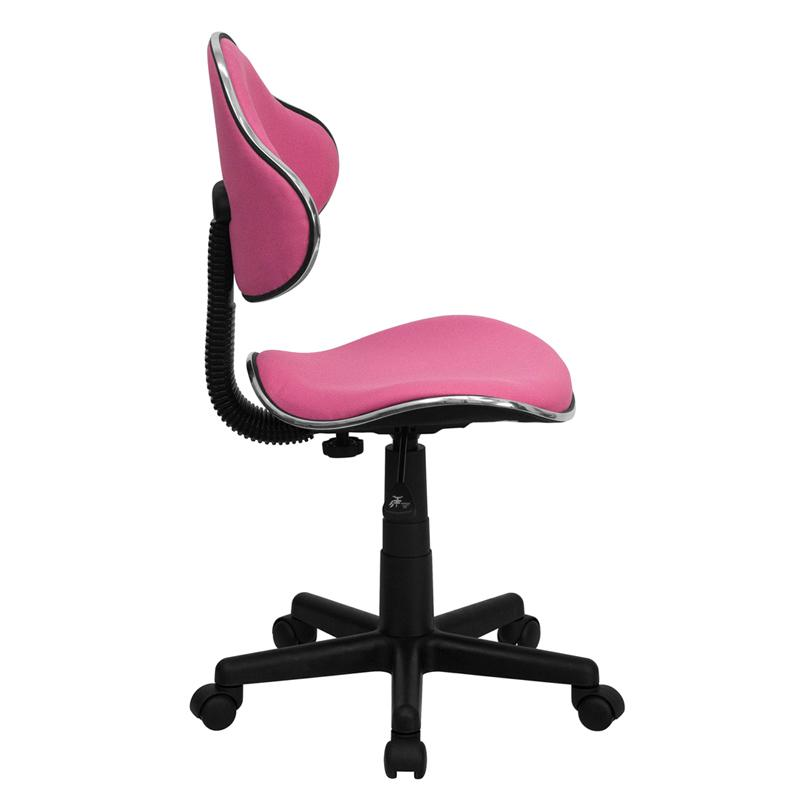 Pink Fabric Swivel Ergonomic Task Office Chair - home • office • health