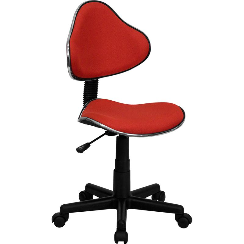 Red Fabric Swivel Ergonomic Task Office Chair - home • office • health