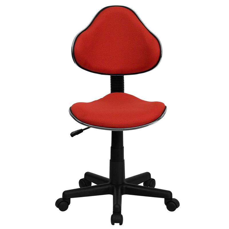 Red Fabric Swivel Ergonomic Task Office Chair - home • office • health