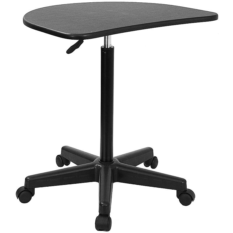 Black Sit to Stand Mobile Laptop Computer Desk - home • office • health
