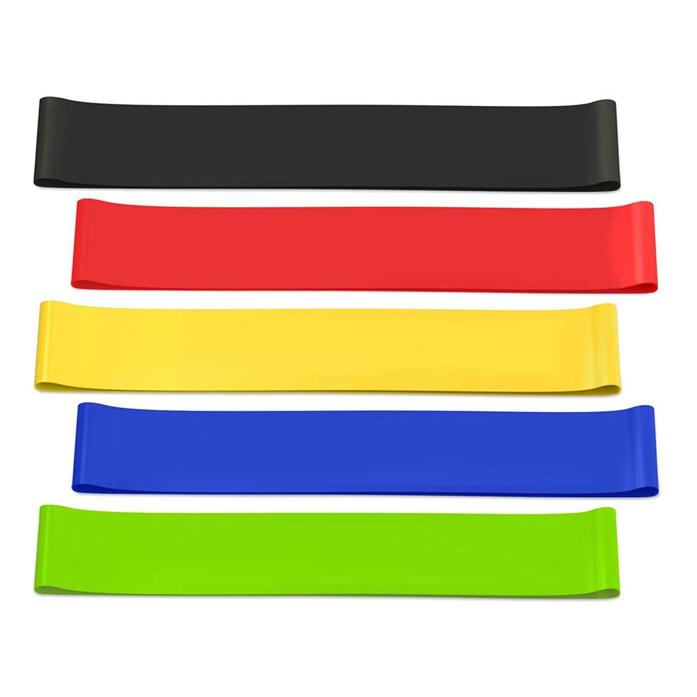 5 resistance band sleeves of varying resistance - home office health