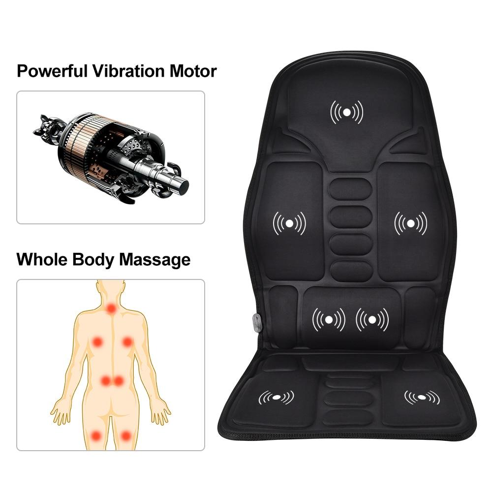 Portable Vibrating Heat Therapy Massage Cushion Mattress - home • office • health