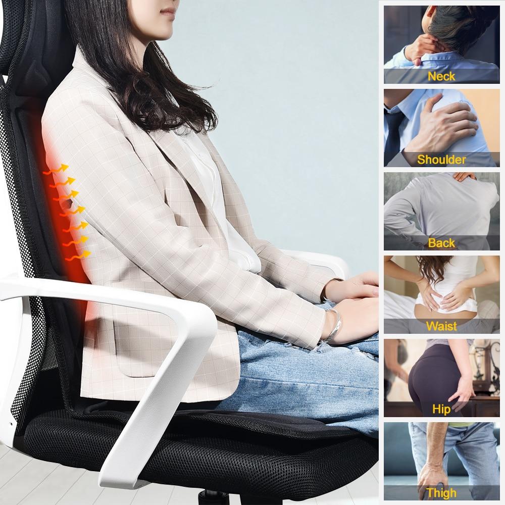 Portable Vibrating Heat Therapy Massage Cushion Mattress - home • office • health