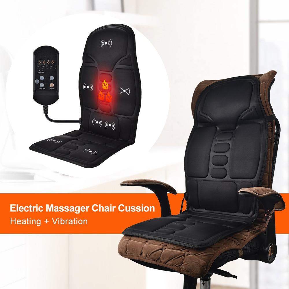 Portable Vibrating Heat Therapy Massage Cushion Mattress - home • office • health