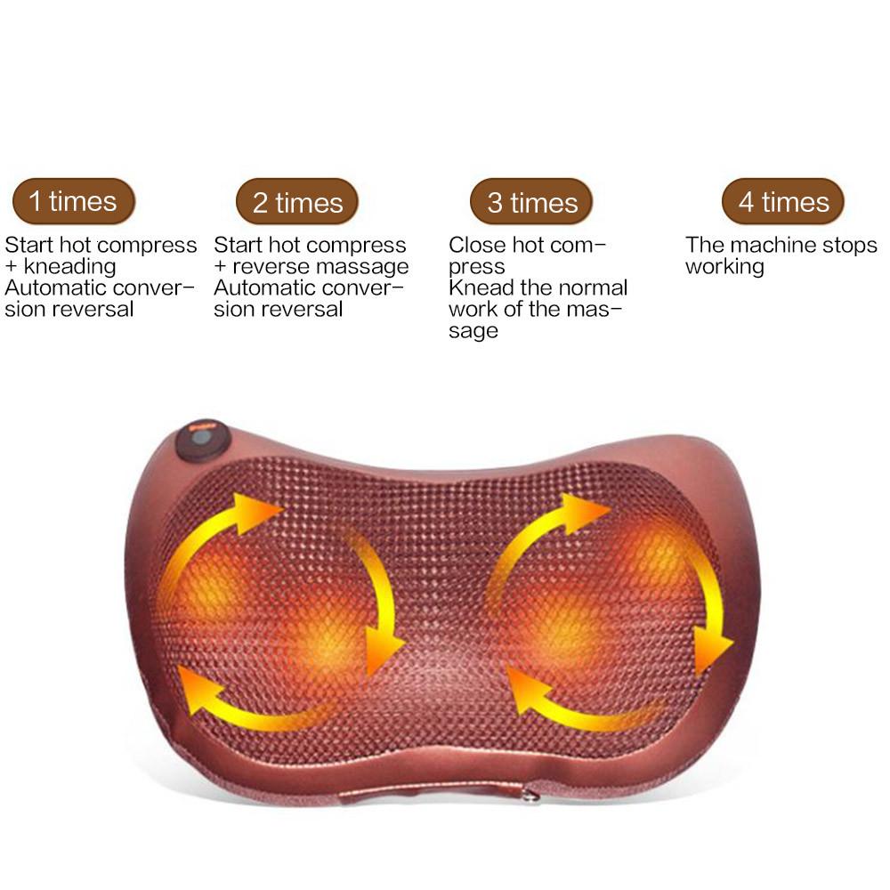 Portable 4 heads Massage Pillow - home • office • health