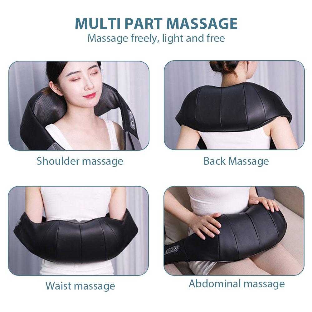 Multifunctional Electric Shiatsu Neck Back Massager with Soothing Heat - home • office • health