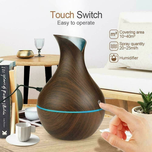 Ultrasonic Humidifier Oil Diffuser Air Purifier Aromatherapy with LED - home • office • health