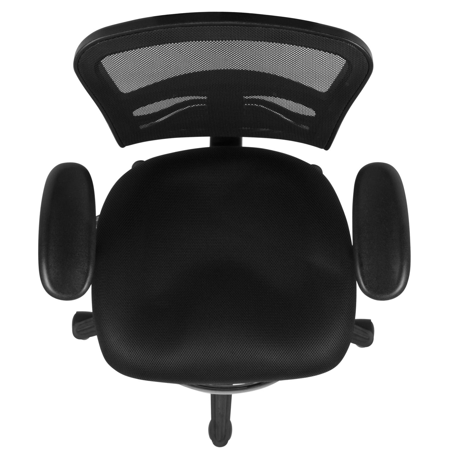 Mid-Back Black Mesh Ergonomic Drafting Chair - home • office • health