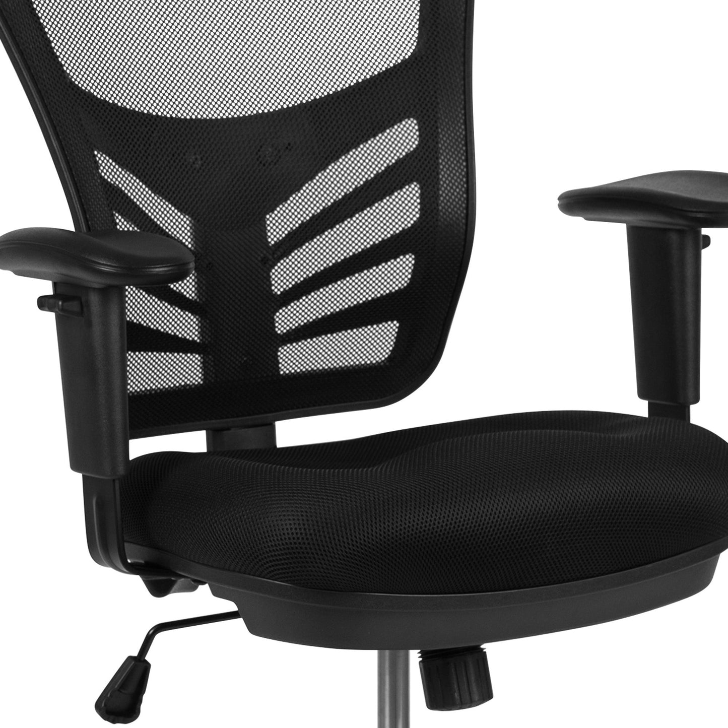 Mid-Back Black Mesh Ergonomic Drafting Chair - home • office • health