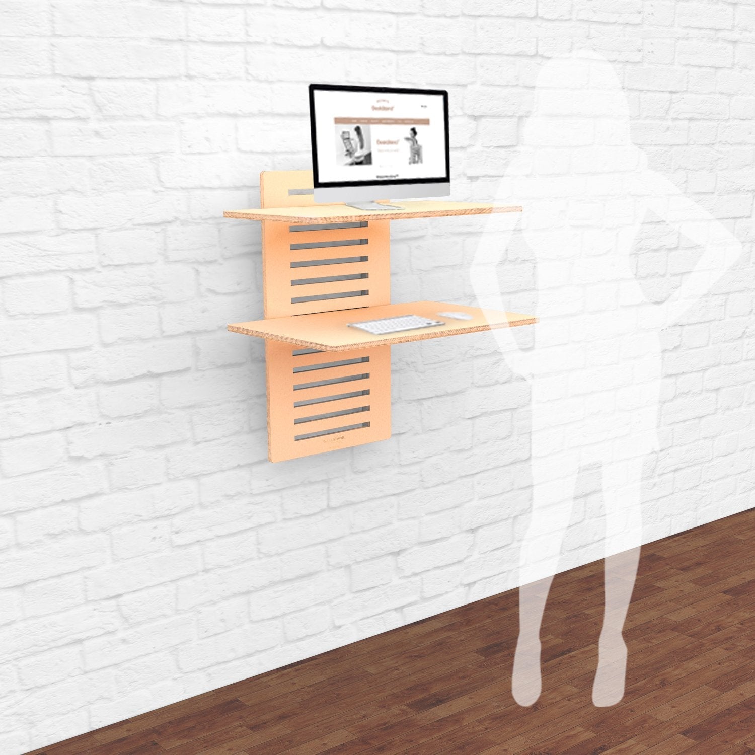 WallStand - Adjustable Wall-mounted Standing Desk - home • office • health