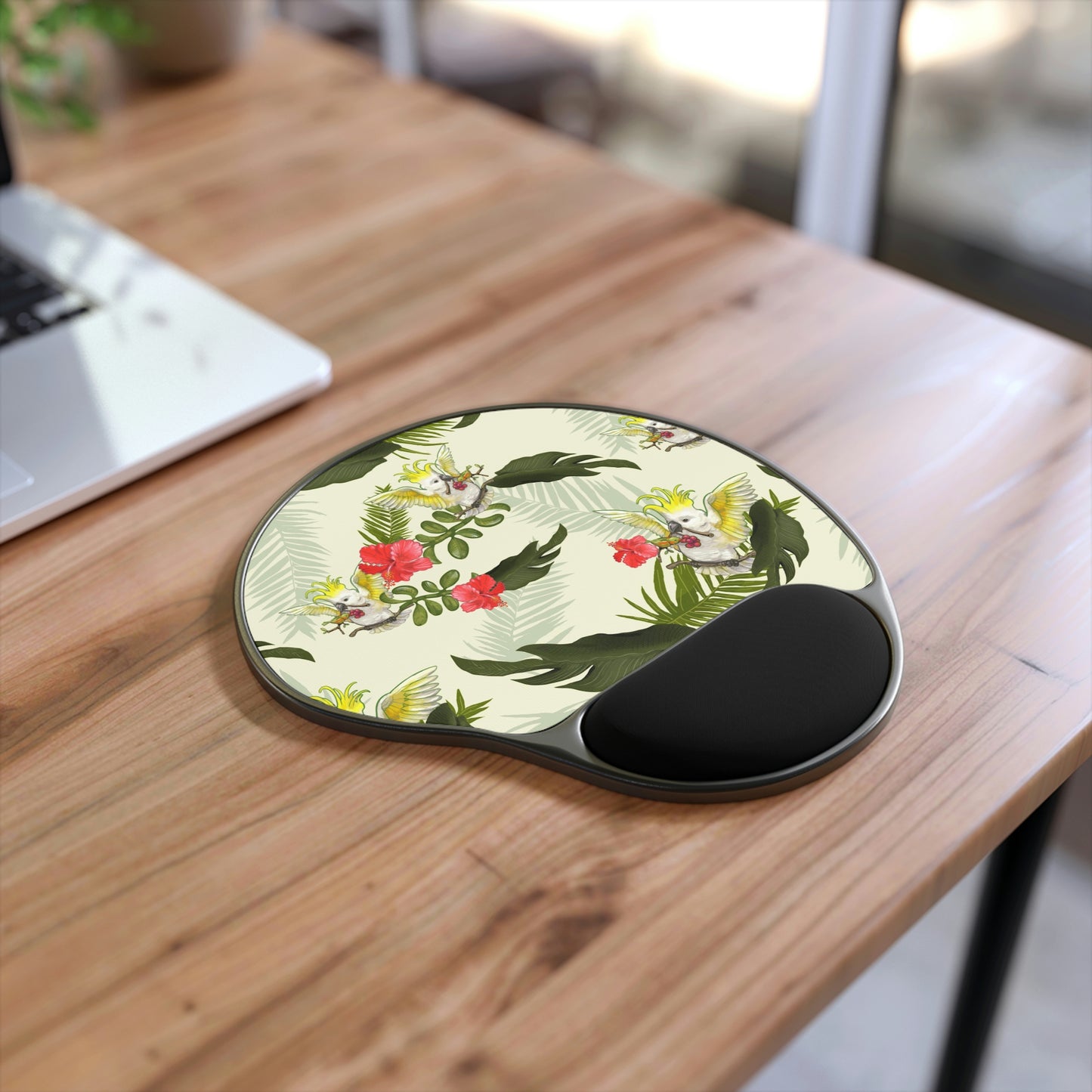 Cockatoos! - Mouse Pad With Memory Foam Wrist Rest - home • office • health
