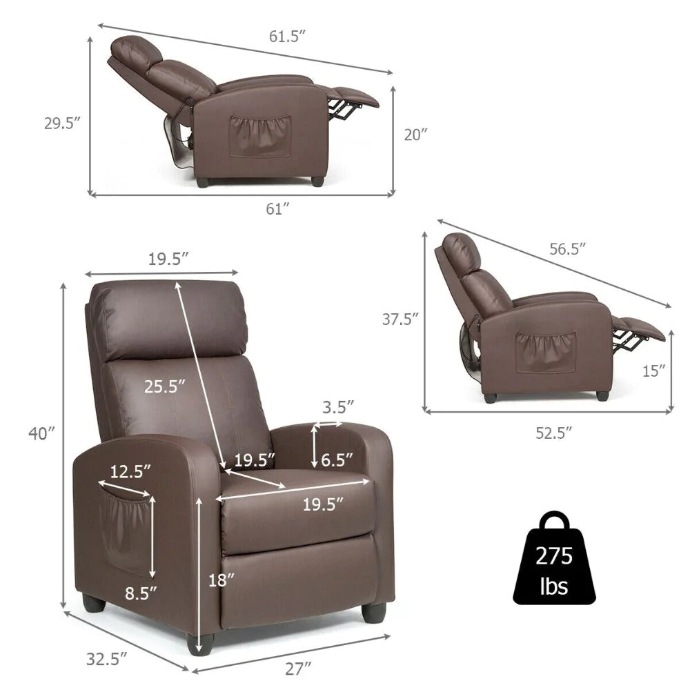 Personal Reclining Massage Reading Chair with Foot Rest - home • office • health
