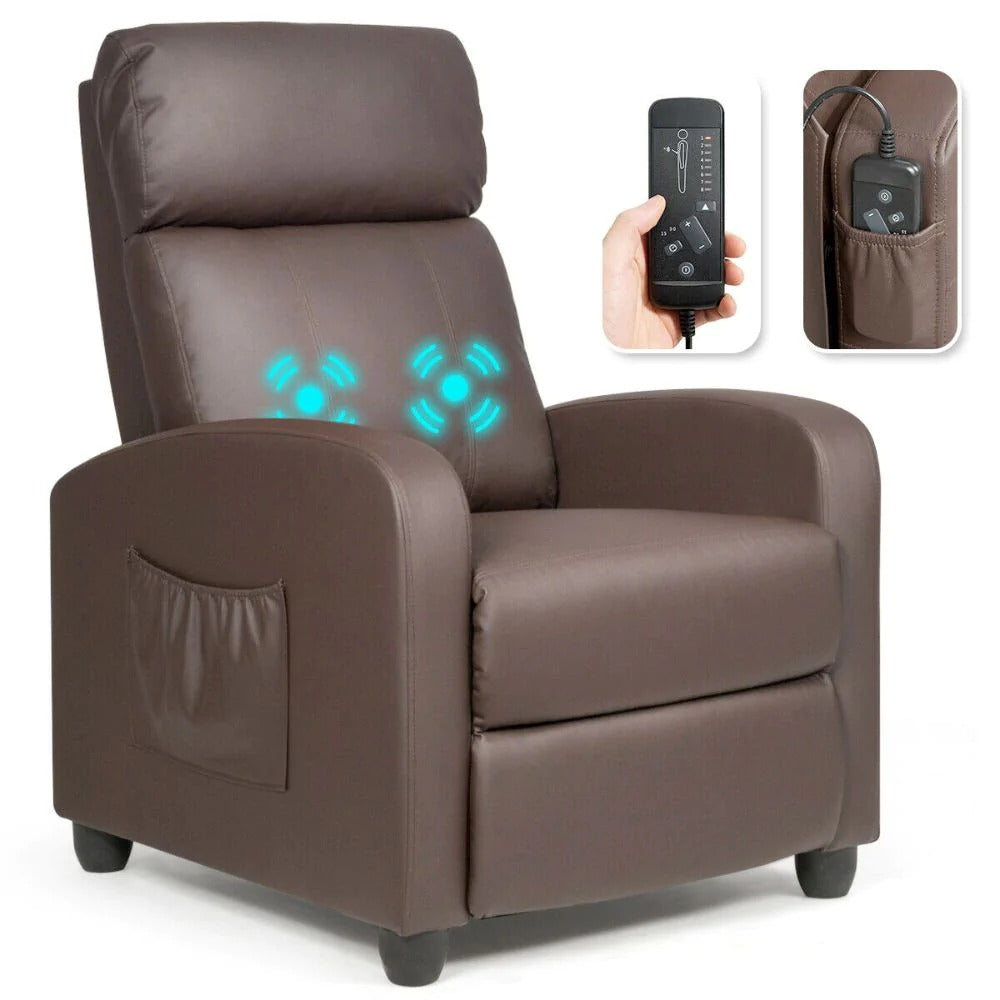 Personal Reclining Massage Reading Chair with Foot Rest - home • office • health