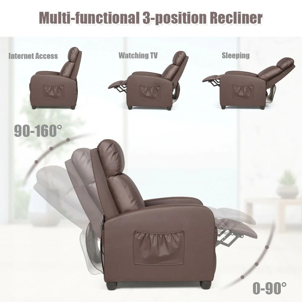 Personal Reclining Massage Reading Chair with Foot Rest - home • office • health