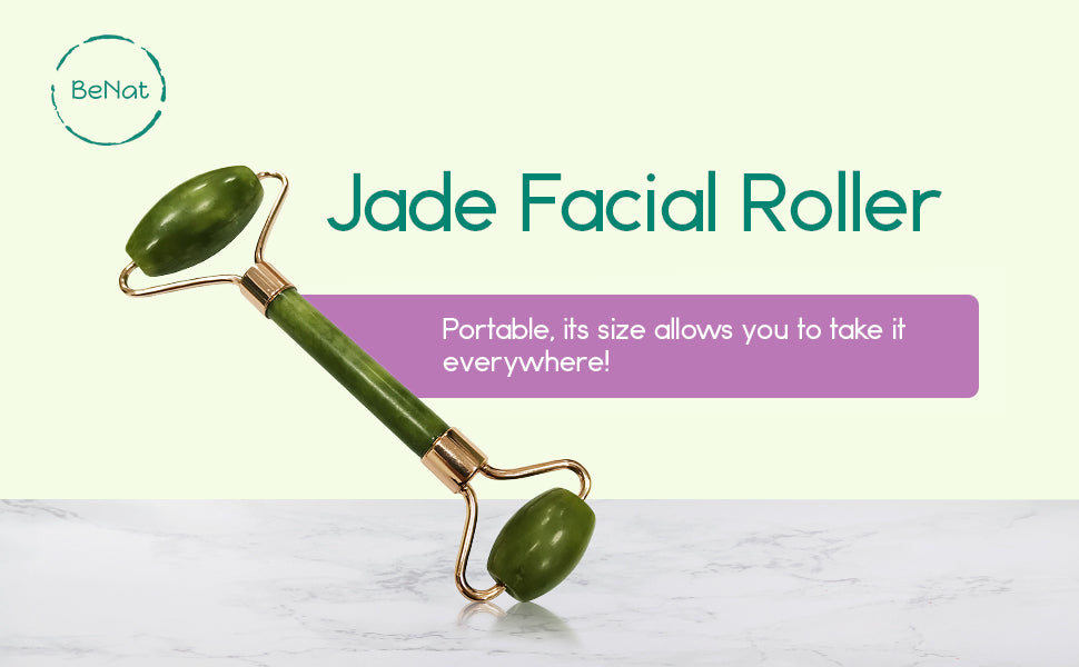 Jade Double Head Facial Roller - home • office • health