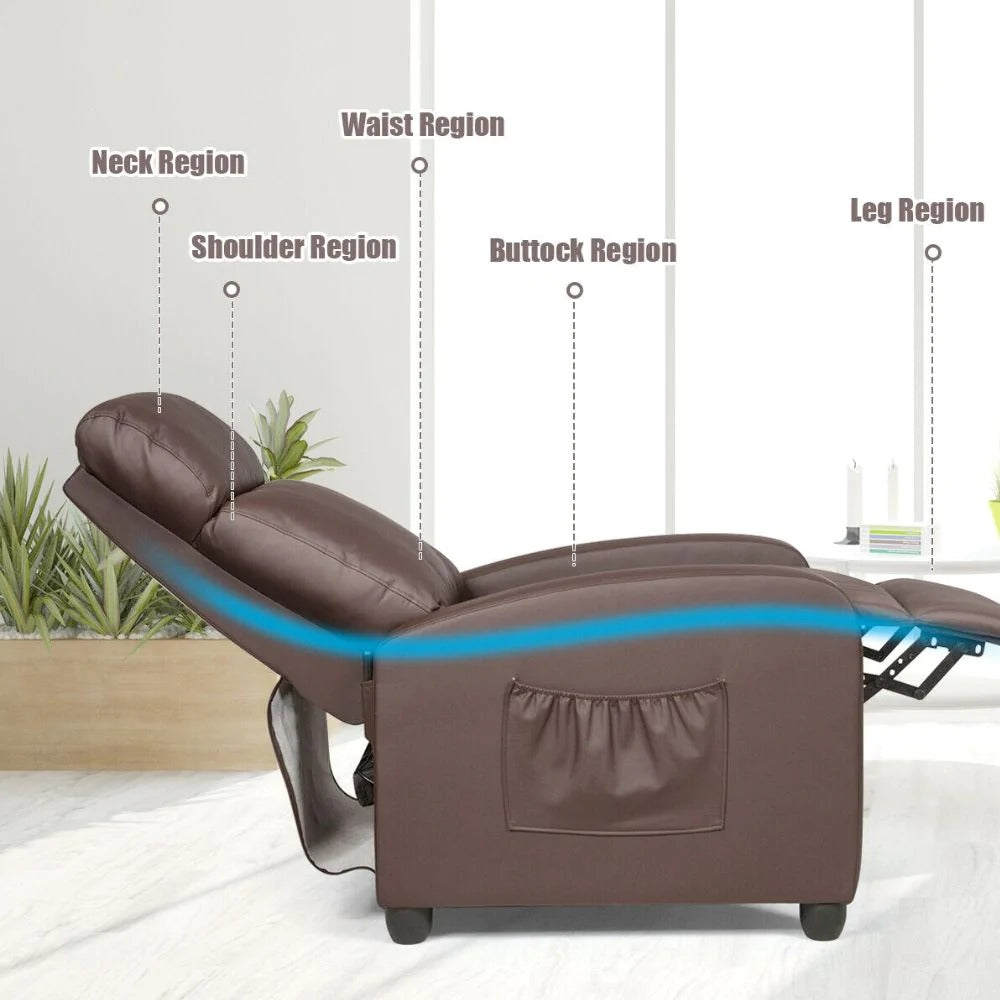 Personal Reclining Massage Reading Chair with Foot Rest - home • office • health