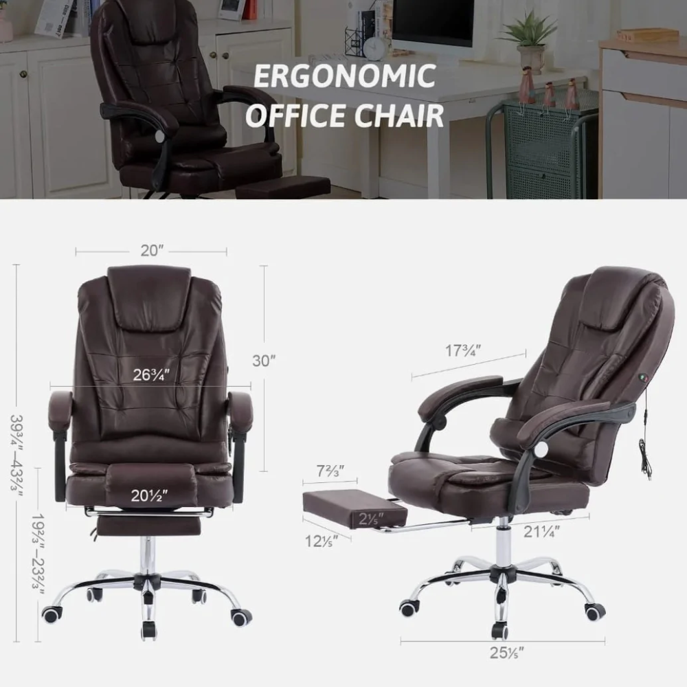 Office Massage Chair with Extended Foot Rest - home • office • health